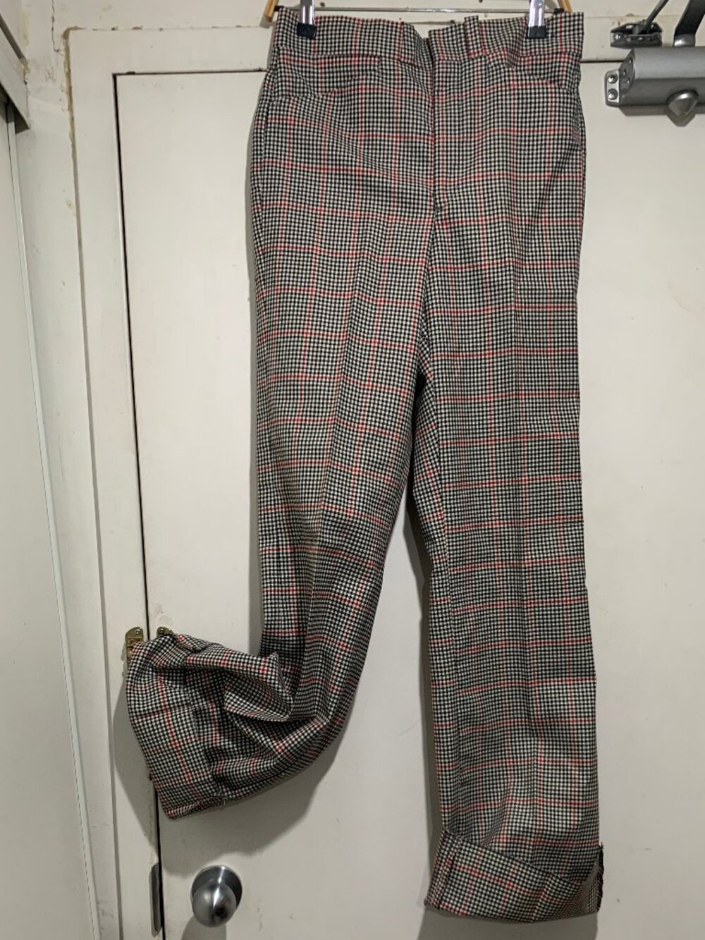 NEW VINTAGE WOOL PLAID PANTS SIZE 30